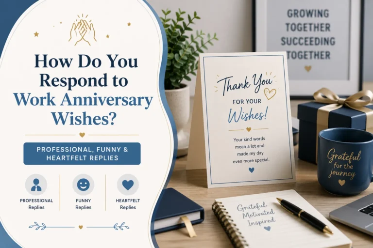 How Do You Respond to Work Anniversary Wishes? | Professional, Funny & Heartfelt Replies