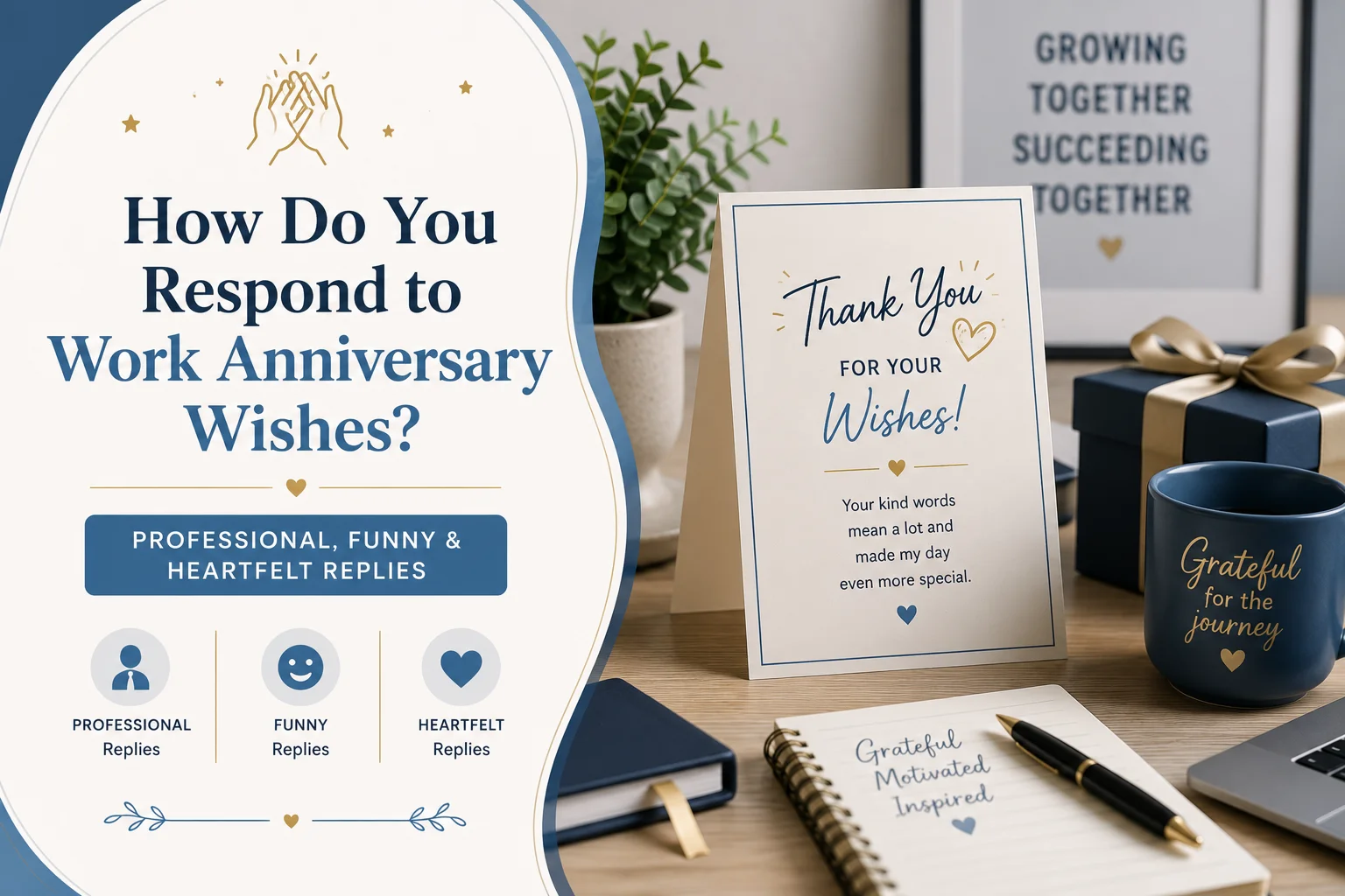 How Do You Respond to Work Anniversary Wishes? | Professional, Funny & Heartfelt Replies