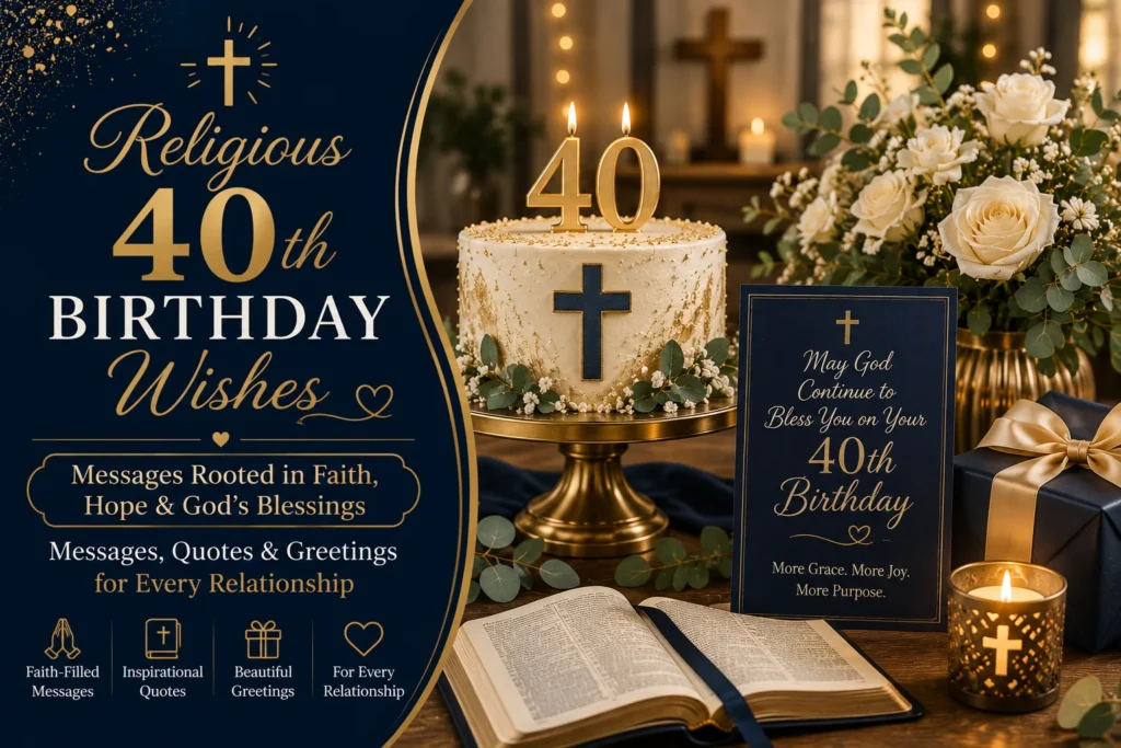 Religious 40th Birthday Wishes