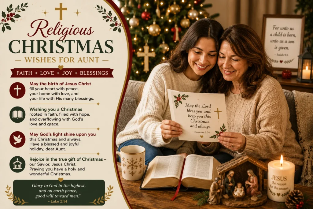 Religious Christmas Wishes for Aunt