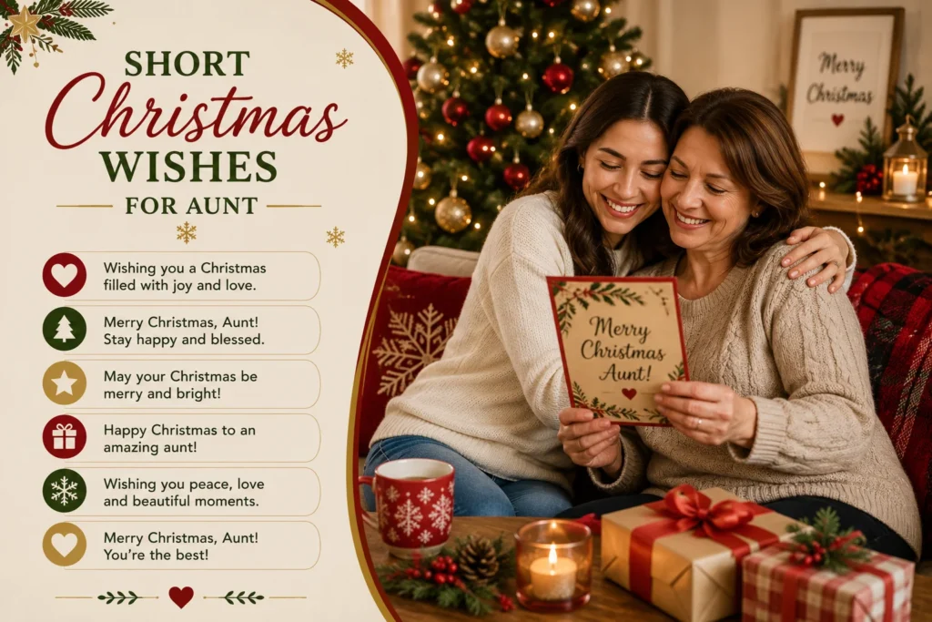 Short Christmas Wishes for Aunt