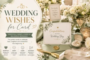 Wedding Wishes for Card | Heartfelt, Short, Funny & Religious Messages
