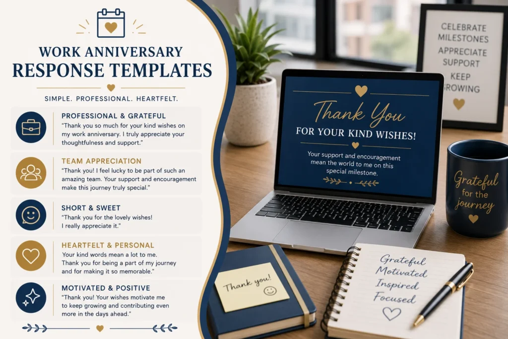 Work Anniversary Response Templates