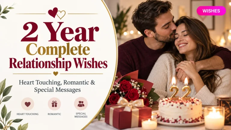 2 Year Complete Relationship Wishes Heart Touching, Romantic & Special Messages