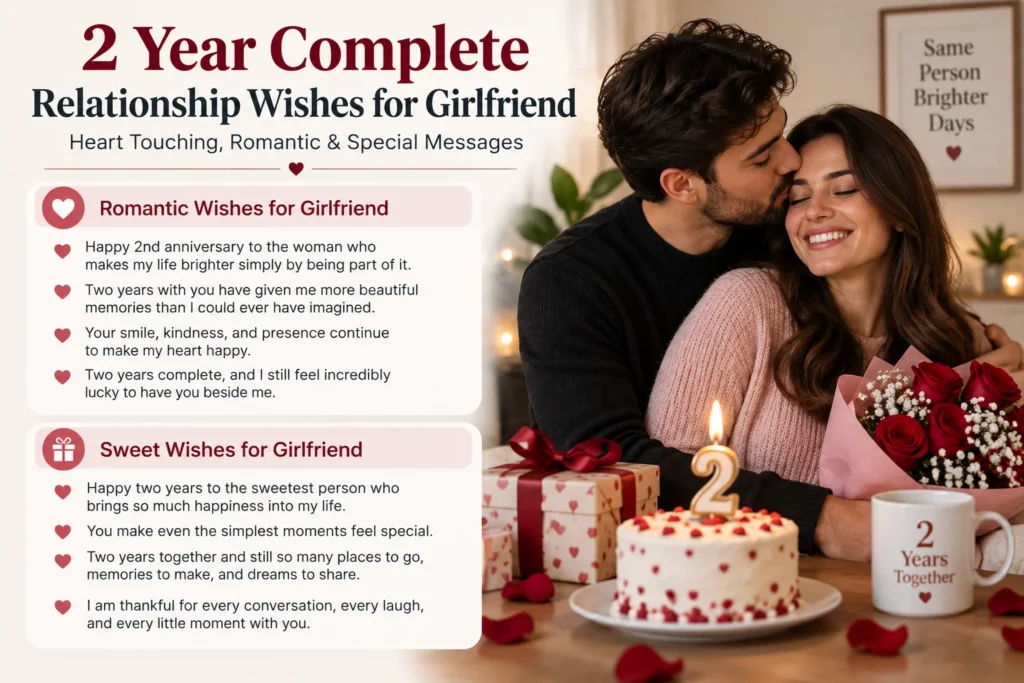 2 Year Complete Relationship Wishes for Girlfriend