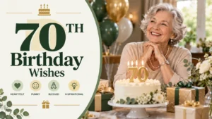 70th Birthday Wishes Heartfelt, Funny, Blessed & Inspirational Messages