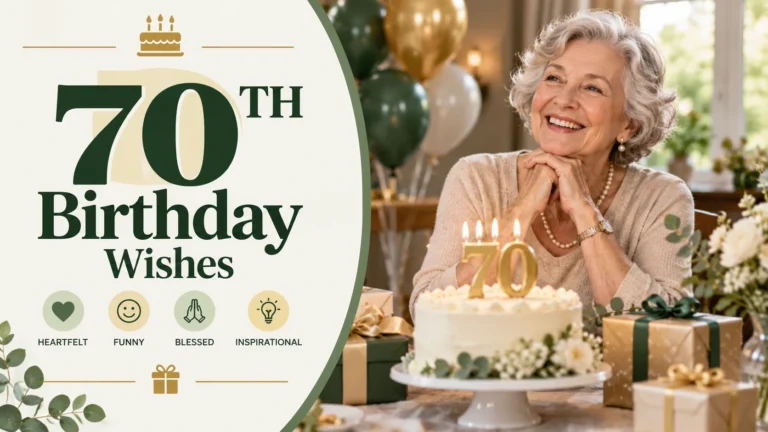 70th Birthday Wishes Heartfelt, Funny, Blessed & Inspirational Messages