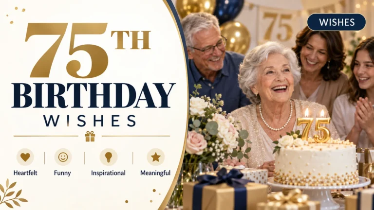 75th Birthday Wishes | Heartfelt, Funny, Inspirational & Meaningful Messages