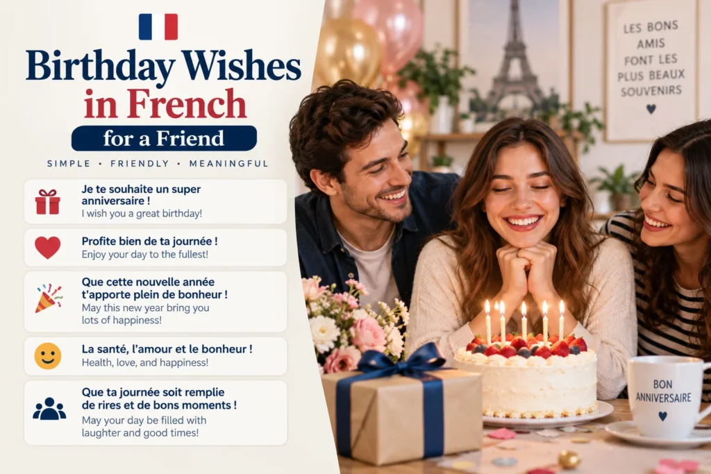 Birthday Wishes in French for a Friend