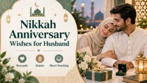 Nikkah Anniversary Wishes for Husband Romantic, Islamic & Heart Touching Messages