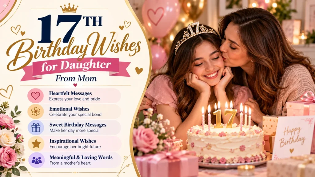 17th Birthday Wishes for Daughter From Mom