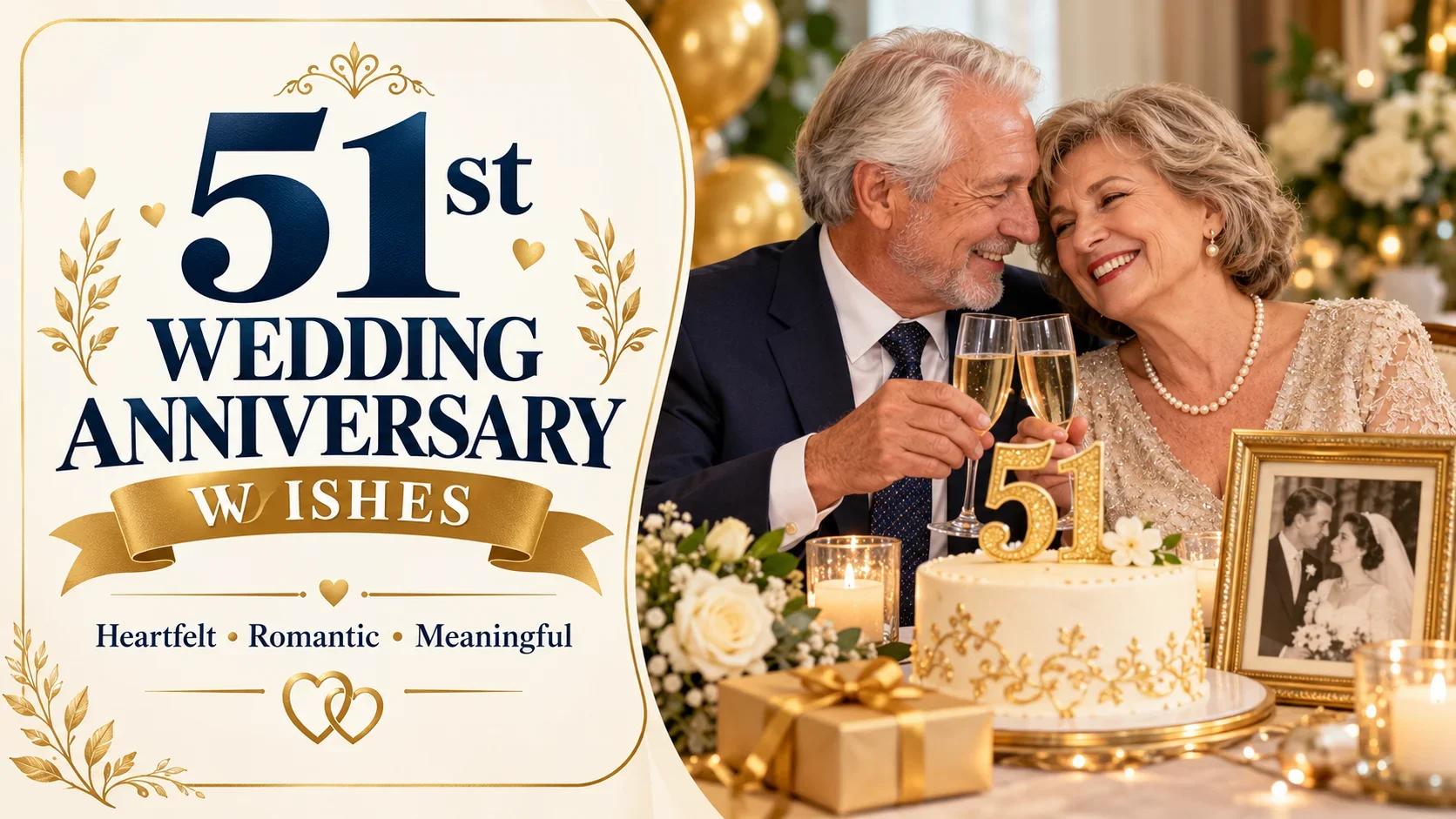 51st Wedding Anniversary Wishes Heartfelt, Romantic & Meaningful Messages for 51 Years of Love