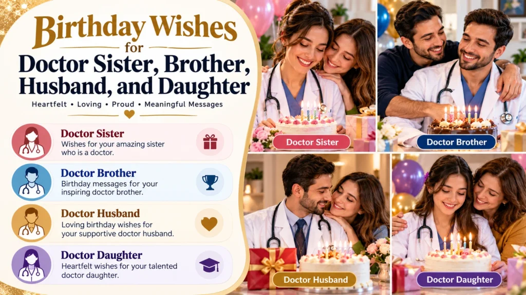 Birthday Wishes for Doctor Sister, Brother, Husband, and Daughter