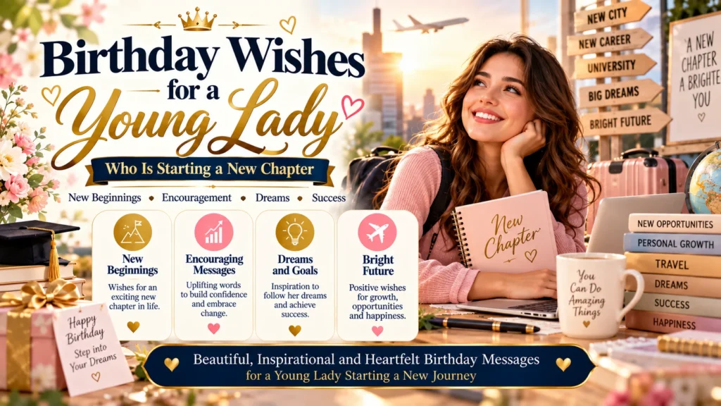 Birthday Wishes for a Young Lady Who Is Starting a New Chapter