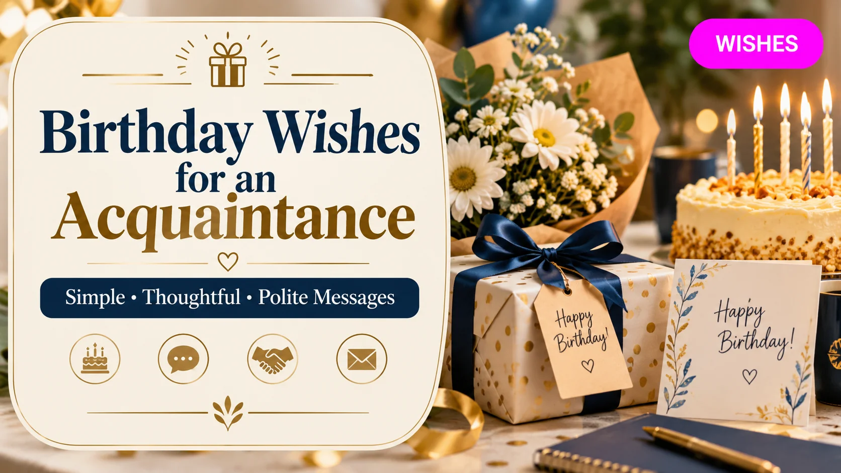 Birthday Wishes for an Acquaintance Simple, Thoughtful & Polite Messages
