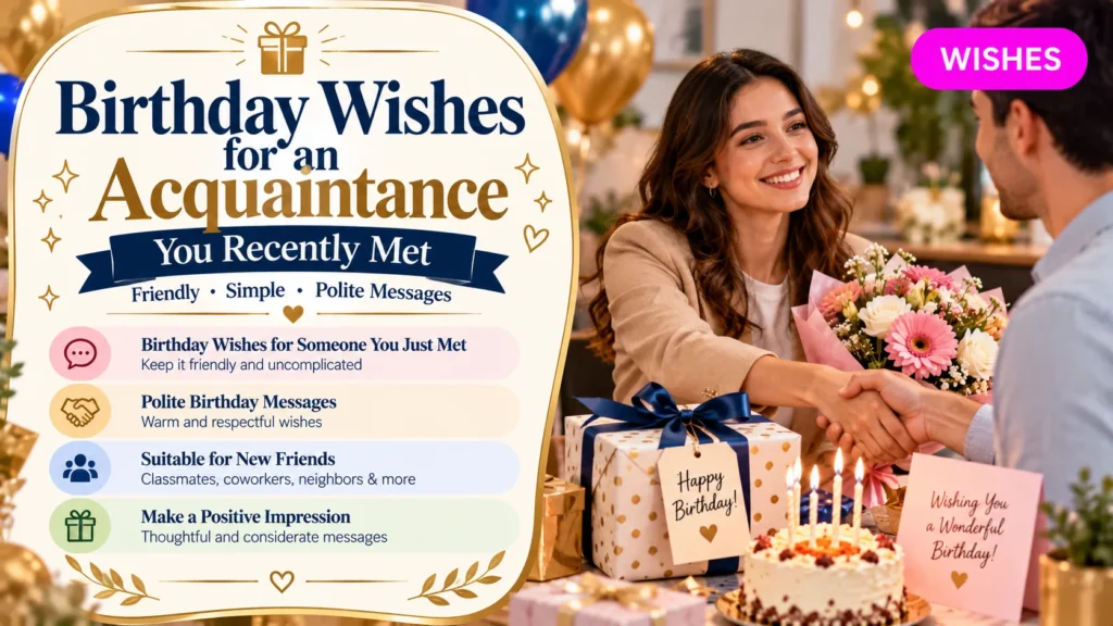 Birthday Wishes for an Acquaintance You Recently Met