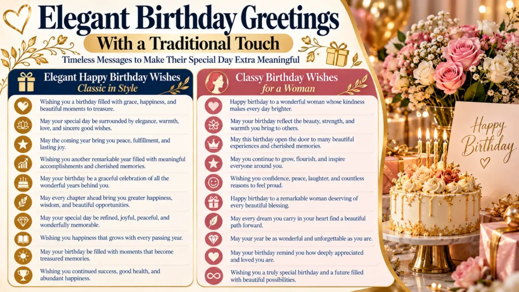 Elegant Birthday Greetings With a Traditional Touch