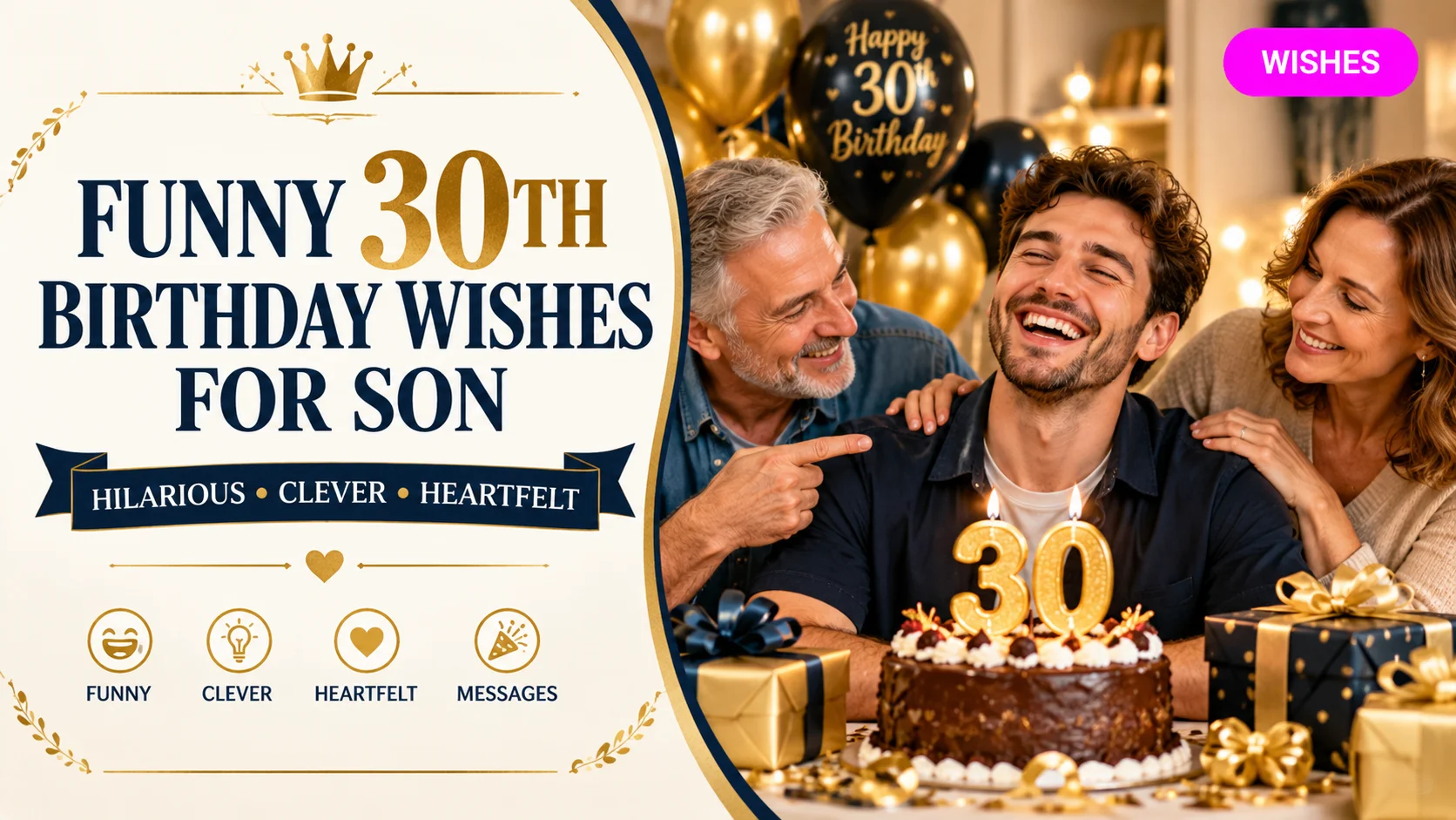 Funny 30th Birthday Wishes for Son Hilarious, Clever & Heartfelt Messages