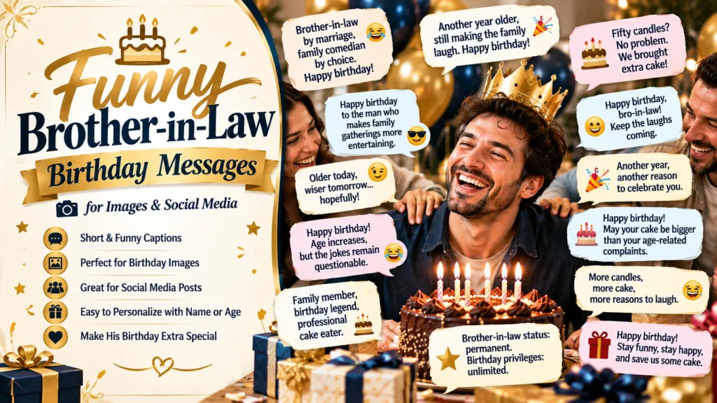 Funny Brother-in-Law Birthday Messages for Images and Social Media