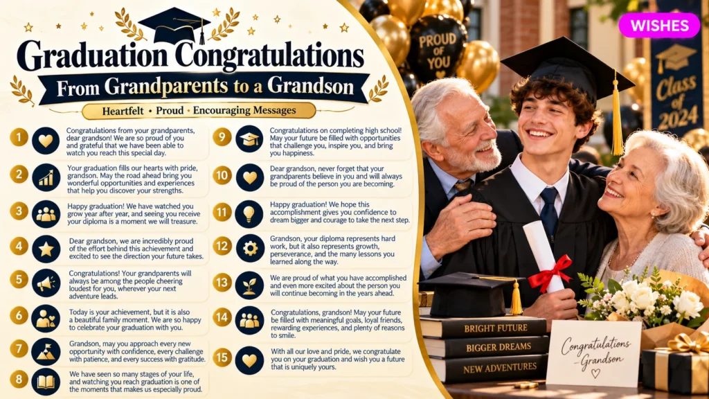 Graduation Congratulations From Grandparents to a Grandson