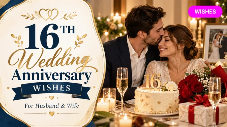 Happy 16th Wedding Anniversary Wishes Meaningful Messages for Husband & Wife