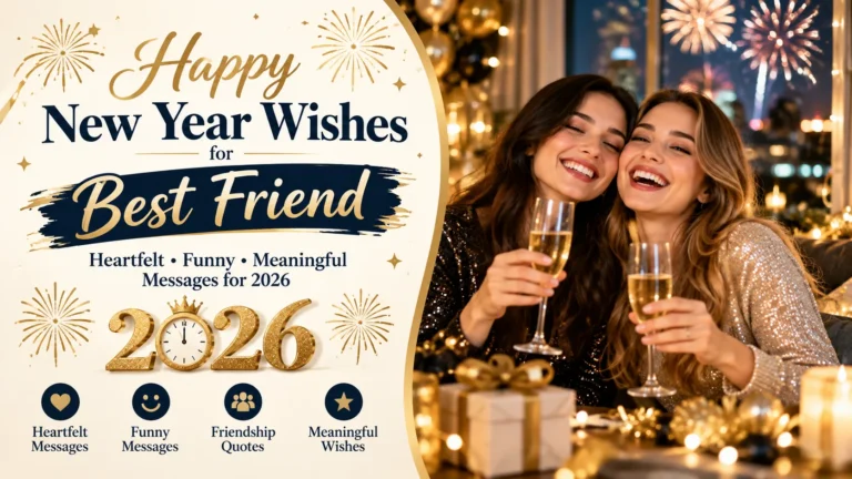 Happy New Year Wishes for Best FriendHeartfelt, Funny & Meaningful Messages