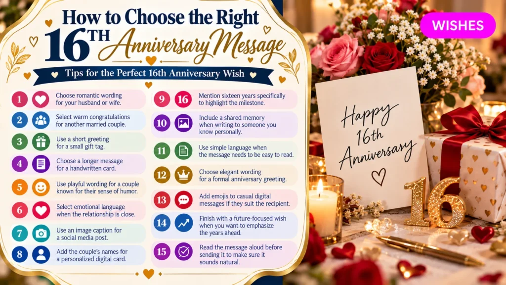 How to Choose the Right 16th Anniversary Message