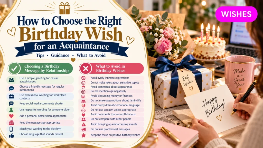 How to Choose the Right Birthday Wish for an Acquaintance