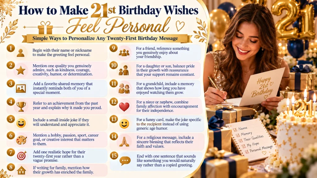 How to Make 21st Birthday Wishes Feel Personal