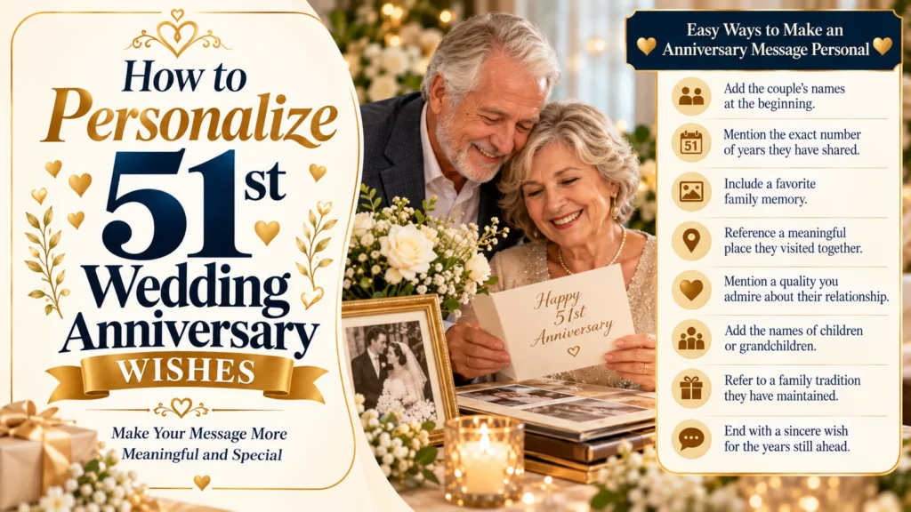 How to Personalize 51st Wedding Anniversary Wishes