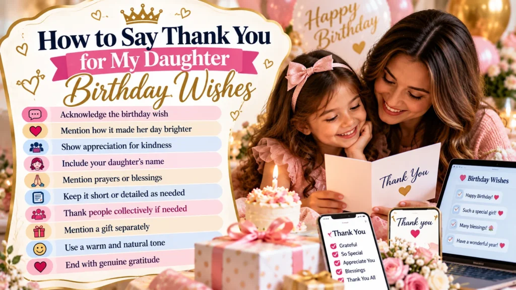 How to Say Thank You for My Daughter Birthday Wishes