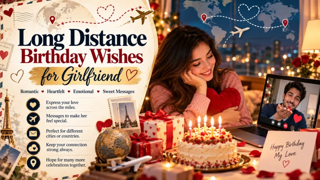 Long Distance Birthday Wishes for Girlfriend
