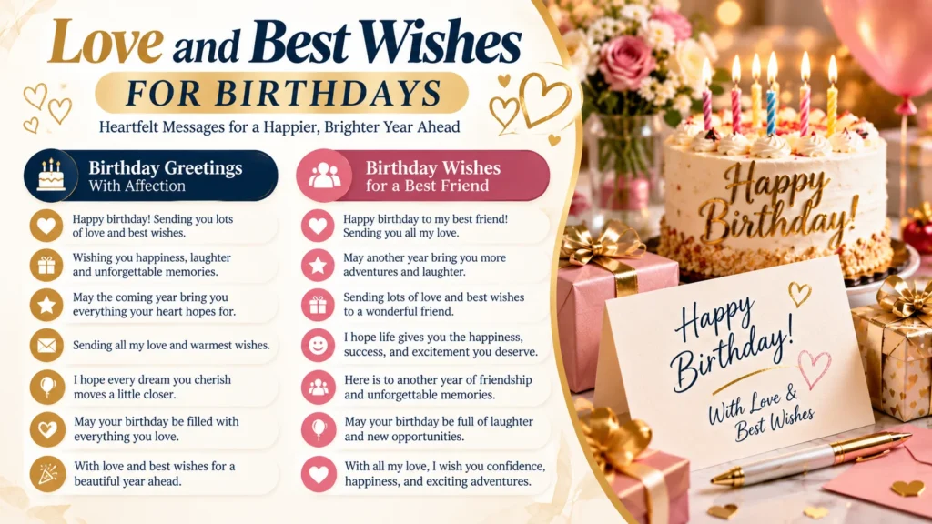 Love and Best Wishes for Birthdays