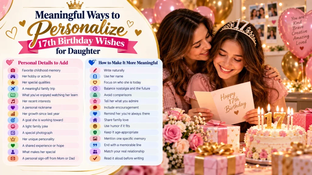 Meaningful Ways to Personalize 17th Birthday Wishes for Daughter