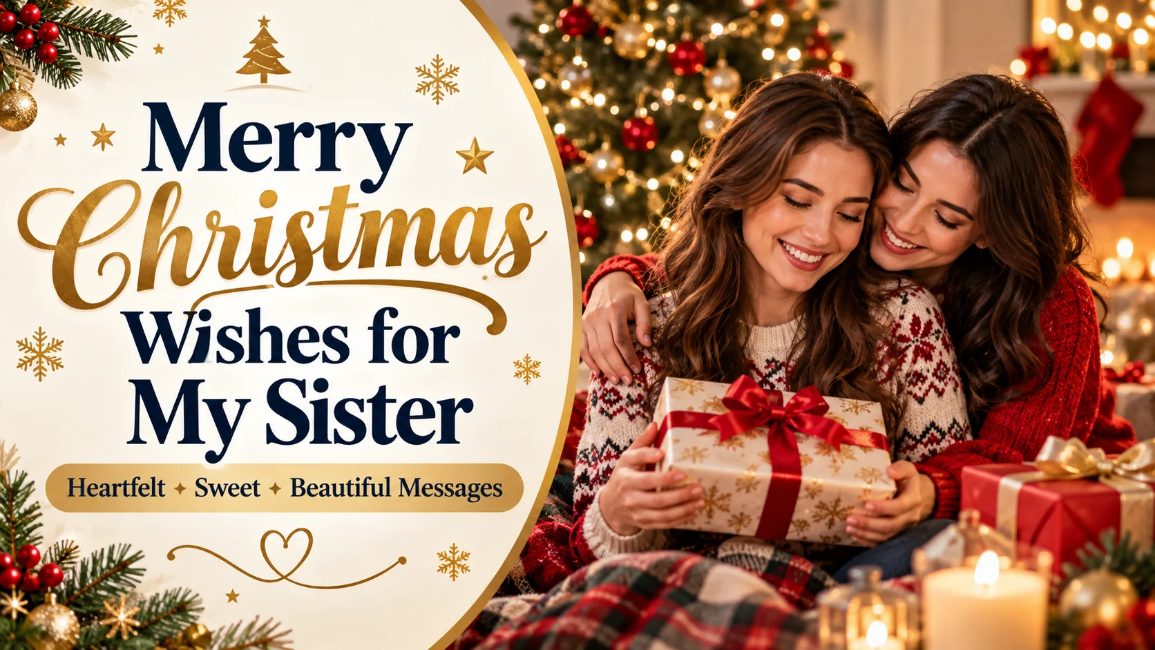 Merry Christmas Wishes to My Sister Heartfelt, Sweet & Beautiful Christmas Messages