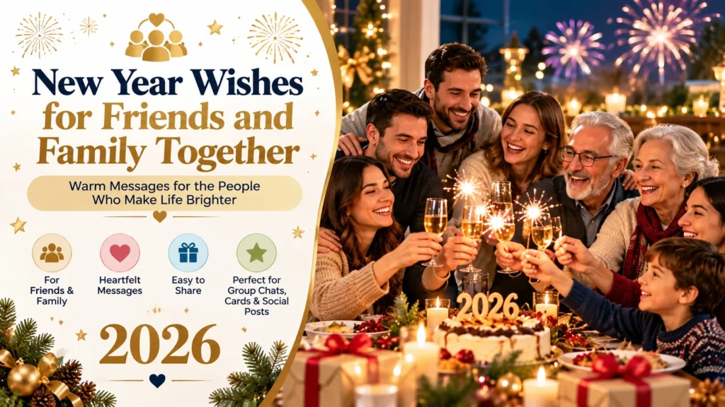 New Year Wishes for Friends and Family Together