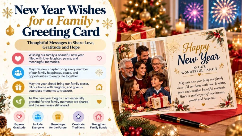 New Year Wishes for a Family Greeting Card