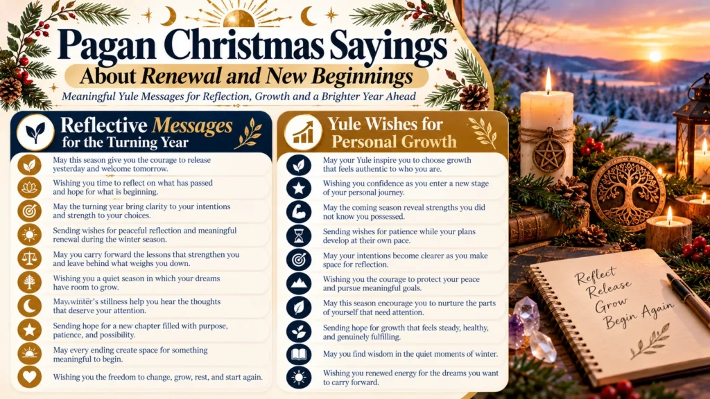 Pagan Christmas Sayings About Renewal and New Beginnings