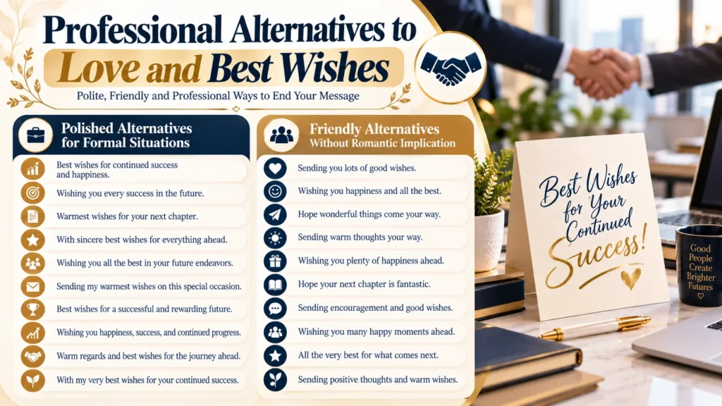Professional Alternatives to Love and Best Wishes
