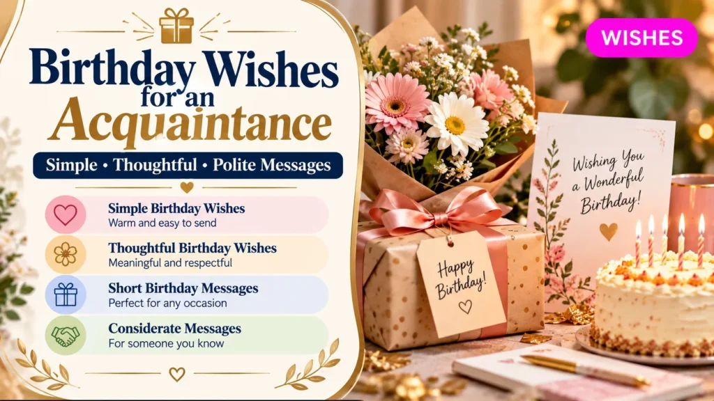 Thoughtful Birthday Wishes for an Acquaintance