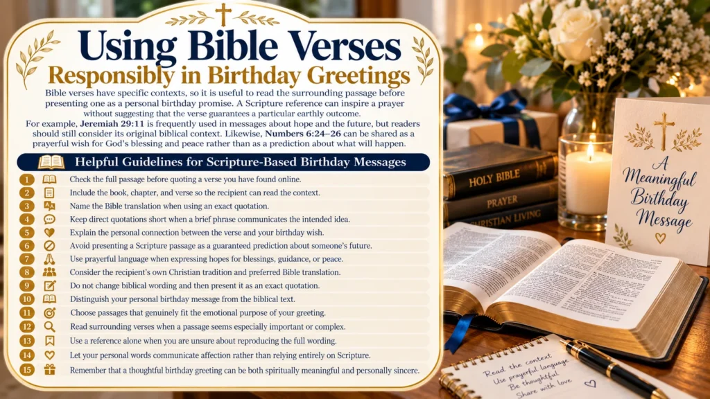 Using Bible Verses Responsibly in Birthday Greetings
